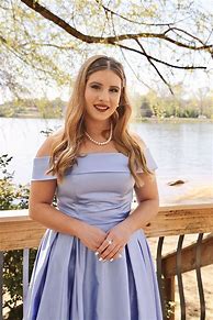 Image result for Jjshouse Prom Dresses Sky Blue Sleeveless Long Off-The-Shoulder A-Line 2022