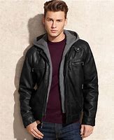 Image result for hooded leather jacket