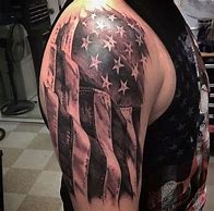 Image result for American Flag Shoulder Tattoo
