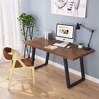 Image result for Wooden and Metal Desk