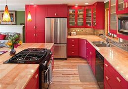 Image result for Green Kitchen Cabinets Slate Appliances