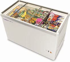 Image result for commercial chest freezer with glass lid