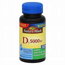 Image result for Nature Made - Vitamin D3 5000 IU - 180 Liquid Softgels