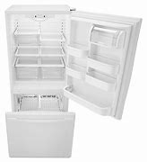 Image result for Bottom Drawer Freezer Refrigerator White Ice Maker GE