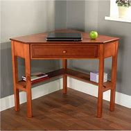 Image result for Small Wooden Corner Desk