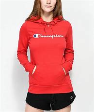 Image result for Red and White Logo Champion Hoodie