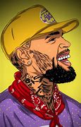 Image result for Chris Brown Cartoon with a Mask