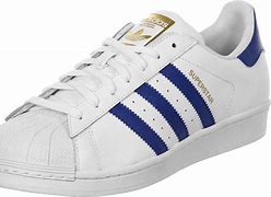 Image result for Blue White Adidas Superstar Shoes