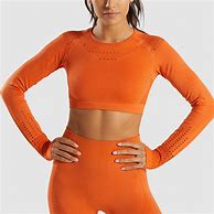 Image result for Red Long Sleeve Crop Top