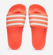 Image result for White and Orange Adidas Slides