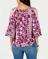 Image result for Style & Co Petite Floral-Print Top, Created For Macy's - Frosted Rose