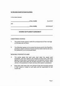 Image result for Divorce Written Agreement Template