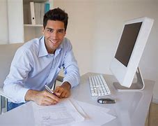 Image result for Person Working at Desk