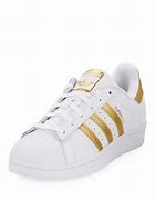 Image result for Adidas Superstar White and Gold