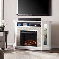 Image result for Small Corner Electric Fireplace TV Stand