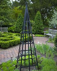 Image result for Metal Pyramid Garden Trellis