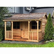 Image result for Cedarshed 10-Ft X 6-Ft Bunkhouse Gable Cedar Wood Storage Shed | BK610