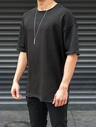 Image result for Oversized Black Shirt Men