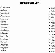 Image result for BTS Username Ideas