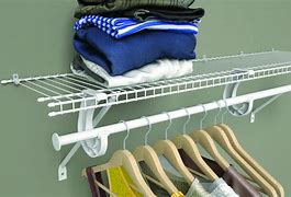 Image result for Wall Mounted Wire Closet Shelving
