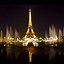 Image result for Paris Eiffel Tower at Night Wide Shot