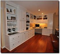 Image result for White Built in Office Cabinets