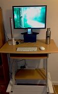 Image result for Stand Up Desk for Dual Monitors
