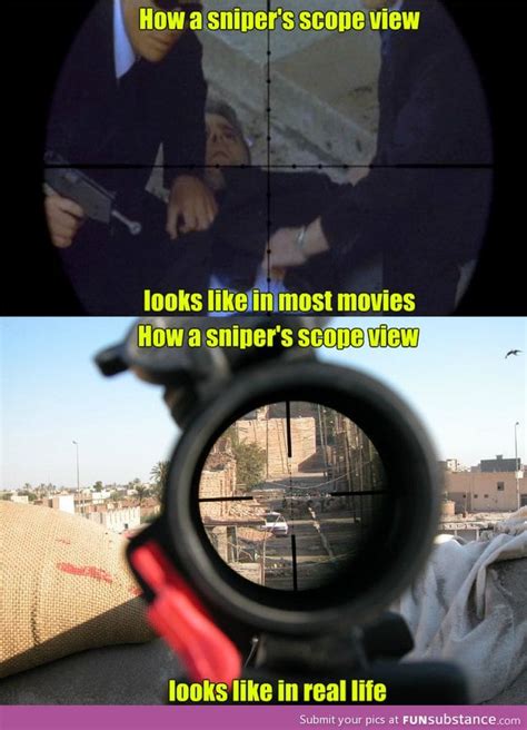 Sniper scope view movies vs real life   FunSubstance