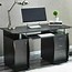 Image result for glass office desk with drawers