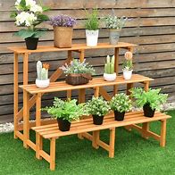 Image result for Timber Pot Plant Stands