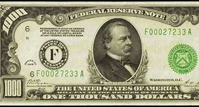 Image result for One Thousand Dollar Bill