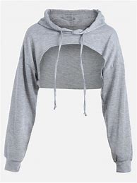 Image result for Crop Top Hoodie with Cut Out Outfit