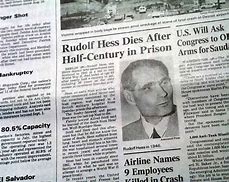 Image result for How Did Rudolf Hess Die