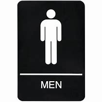 Image result for Restroom Sign Black