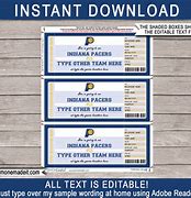 Image result for 2018 Pacers Ticket Section 6