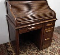 Image result for Small Oak Roll Top Desk