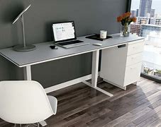 Image result for Adjustable Height Mobile Desk