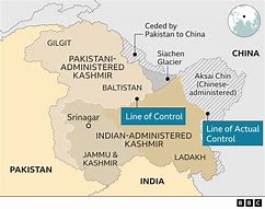 Image result for India and Pakistan Kashmir Map