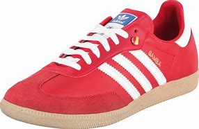 Image result for Adidas Samba White Red