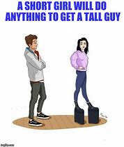Image result for Tall and Short Girl Meme