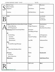 Image result for Printable Sbar Nursing Report Sheets