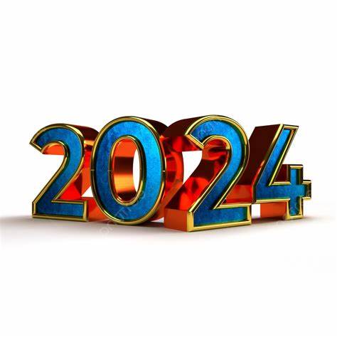 Happy New Year 2024 Golden 3d Numbers, Happy New Year 2024, Gold 2024 ...