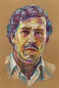 Image result for Pablo Escobar Black and White Painting
