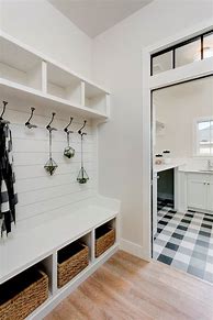 Image result for Farmhouse Mudroom Laundry Room
