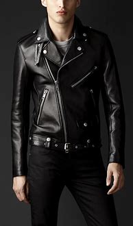 Image result for Leather Biker Jacket Men