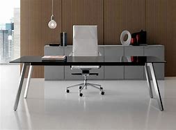 Image result for modern glass top desk