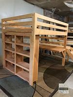 Image result for Loft Bed with Desk and Bookshelf