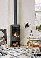 Image result for Corner Freestanding Fireplace