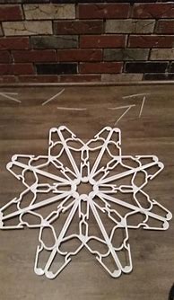 Image result for Clothes Hanger Snowflake Directions