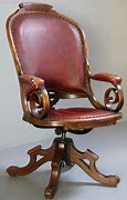 Image result for Antique Oak Swivel Desk Chair